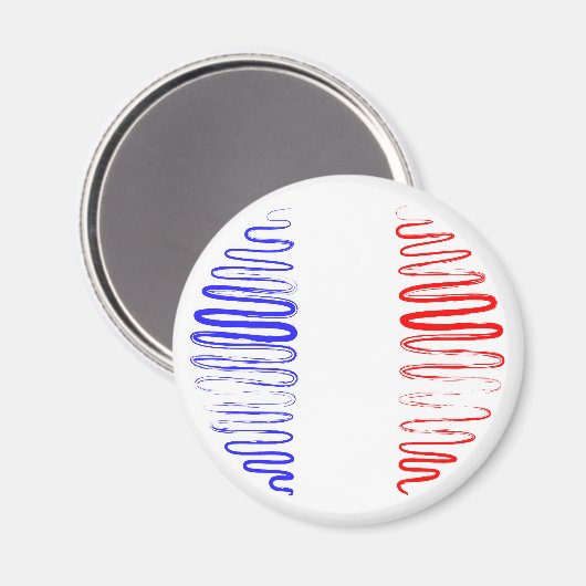 Frankrijk op witte magneet (Voorkant / Achterkant)