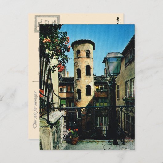 Frankrijk, Oude Lyon, district zijderoute Briefkaart (Voorkant / Achterkant)