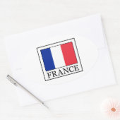 Frankrijk Ovale Sticker (Envelop)