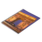 Frankrijk, Parijs, Arc de Triomphe bij schemering. Notitieboek (Linkerzijde)