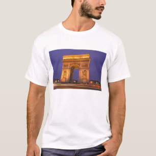 Frankrijk, Parijs, Arc de Triomphe bij schemering. T-shirt