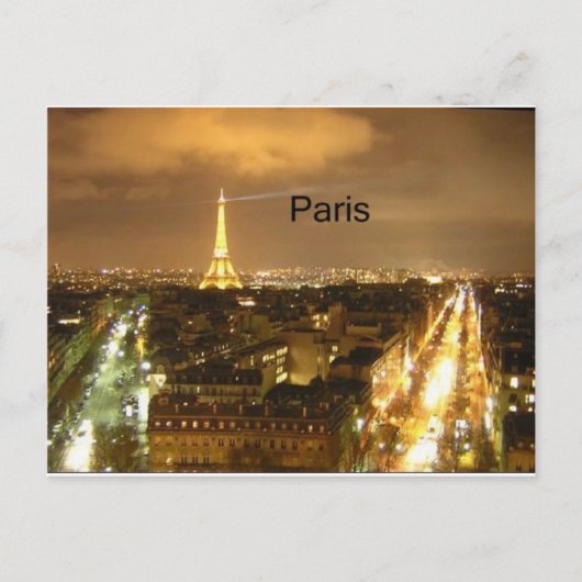 Frankrijk Parijs bij de nachttoren van Eiffel (doo Briefkaart (Voorkant)