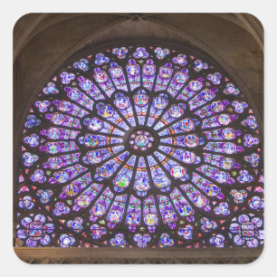 Frankrijk, Parijs. Binnenste details van gekleurd  Vierkante Sticker