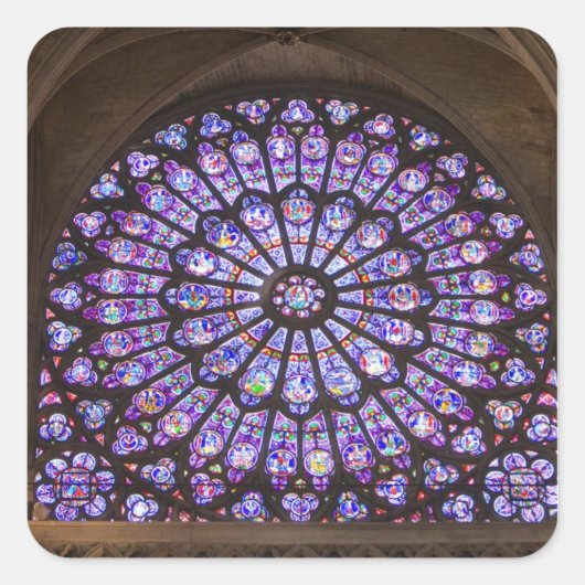 Frankrijk, Parijs. Binnenste details van gekleurd  Vierkante Sticker (Voorkant)