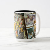 Frankrijk Parijs Cityscape Montmartre Area Art Sal Tweekleurige Koffiemok (Voorkant rechts)