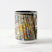 Frankrijk Parijs Cityscape Montmartre Area Art Sal Tweekleurige Koffiemok (Center)