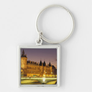 Frankrijk, Parijs, Conciergerie en rivier Seine bi Sleutelhanger