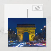 Frankrijk, Parijs. De Arc de Triomphe en de Briefkaart (Voorkant / Achterkant)