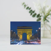 Frankrijk, Parijs. De Arc de Triomphe en de Briefkaart (Staand voorkant)