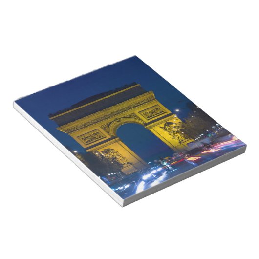 Frankrijk, Parijs. De Arc de Triomphe en de Notitieblok (Schuin)