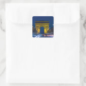 Frankrijk, Parijs. De Arc de Triomphe en de Vierkante Sticker (Tas)
