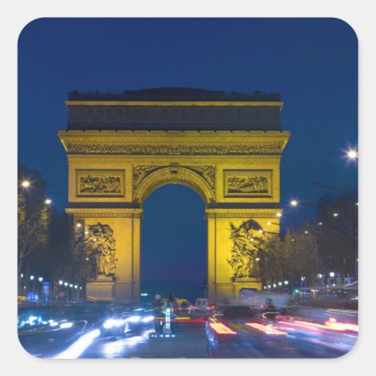 Frankrijk, Parijs. De Arc de Triomphe en de Vierkante Sticker (Voorkant)