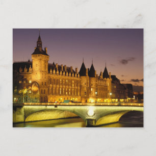 Frankrijk, Parijs, de Conciergerie en de Seine Briefkaart