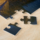 Frankrijk, Parijs. De Louvre bij schemering. Credi Legpuzzel (Zijkant)