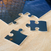 Frankrijk, Parijs. De Louvre bij schemering. Credi Legpuzzel (Zijkant)