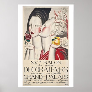 Frankrijk Parijs Decorateurs Beurs Vintage Reizen Poster