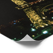 Frankrijk, Parijs. Eiffel Tower at night Poster (Hoek)