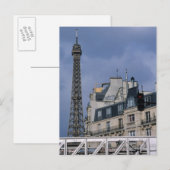 Frankrijk, Parijs, Eiffeltoren achter de metro Briefkaart (Voorkant / Achterkant)