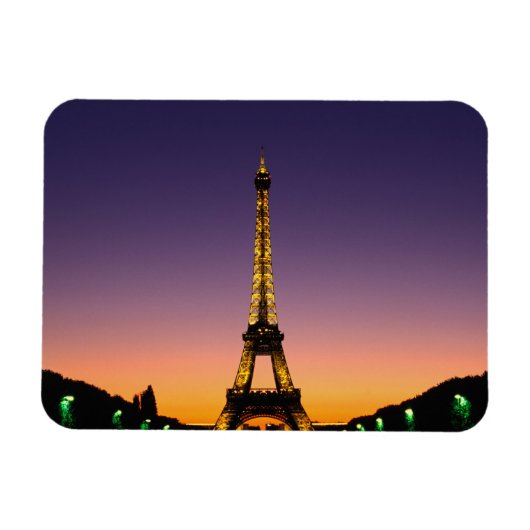 Frankrijk, Parijs, Eiffeltoren bij zonsondergang. Magneet (Horizontaal)