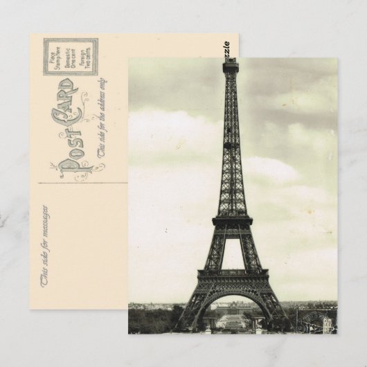  Frankrijk, Parijs, Eiffeltoren Briefkaart (Voorkant / Achterkant)