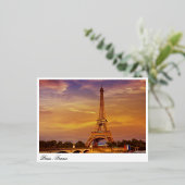 Frankrijk, Parijs, Eiffeltoren Folie Feestdagen Briefkaart (Staand Voorkant)