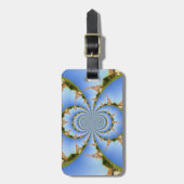Frankrijk Parijs Eiffeltoren Kaleidoscoop Blauw Mo Bagagelabel (Voorkant verticaal)
