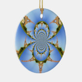 Frankrijk Parijs Eiffeltoren Kaleidoscoop Blauw Mo Keramisch Ornament (Rechts)
