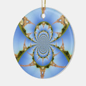 Frankrijk Parijs Eiffeltoren Kaleidoscoop Blauw Mo Keramisch Ornament (Links)