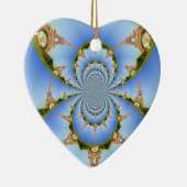 Frankrijk Parijs Eiffeltoren Kaleidoscoop Blauw Mo Keramisch Ornament (Rechts)