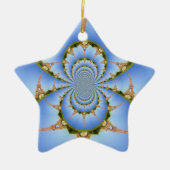 Frankrijk Parijs Eiffeltoren Kaleidoscoop Blauw Mo Keramisch Ornament (Voorkant)