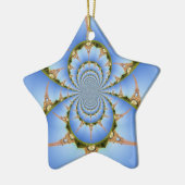 Frankrijk Parijs Eiffeltoren Kaleidoscoop Blauw Mo Keramisch Ornament (Links)