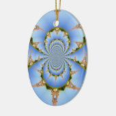 Frankrijk Parijs Eiffeltoren Kaleidoscoop Blauw Mo Keramisch Ornament (Links)
