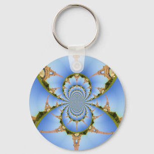 Frankrijk Parijs Eiffeltoren Kaleidoscoop Blauw Mo Sleutelhanger