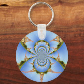 Frankrijk Parijs Eiffeltoren Kaleidoscoop Blauw Mo Sleutelhanger (Voorkant)