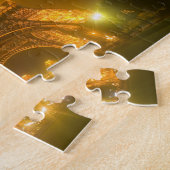 Frankrijk, Parijs. Eiffeltoren verlicht om 3 Legpuzzel (Zijkant)