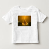 Frankrijk, Parijs. Eiffeltoren verlicht op 3 Kinder Shirts (Voorkant)