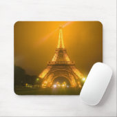 Frankrijk, Parijs. Eiffeltoren verlicht op 3 Muismat (Met muis)