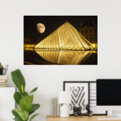 Frankrijk, Parijs, het Louvre Museum, achtmaal Poster (Thuiskantoor)