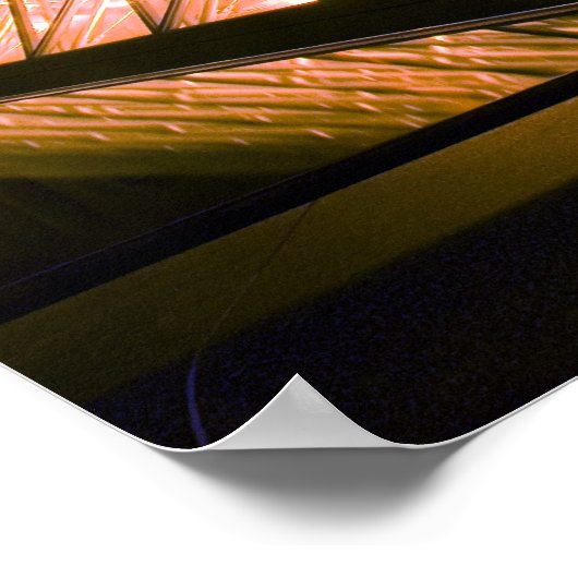 Frankrijk, Parijs. Het Louvre museum in schemering Poster (Hoek)