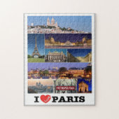 Frankrijk - Parijs - I Love - Legpuzzel (Verticaal)