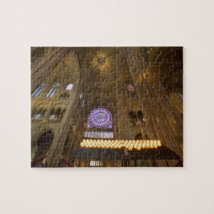Frankrijk, Parijs. Interieur van de Notre Dame Kat Legpuzzel