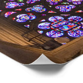 Frankrijk, Parijs. Interieurdetail van gebrandschi Poster (Hoek)