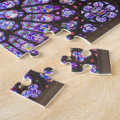 Frankrijk, Parijs. Interieurdetail van glas-in-loo Legpuzzel (Zijkant)