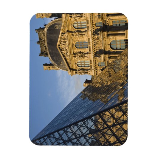Frankrijk, Parijs, Louvre Museum en de Pyramide, Magneet (Verticaal)