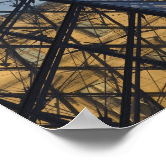 Frankrijk, Parijs, Louvre Museum en de Pyramide, Poster (Hoek)