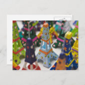 Frankrijk, Parijs, miniatuur Eiffeltorens Briefkaart (Voorkant / Achterkant)