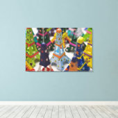 Frankrijk, Parijs, Miniatuur Eiffeltorens Canvas Afdruk (Insitu (Houten vloer))