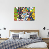 Frankrijk, Parijs, Miniatuur Eiffeltorens Canvas Afdruk (Insitu (Slaapkamer))