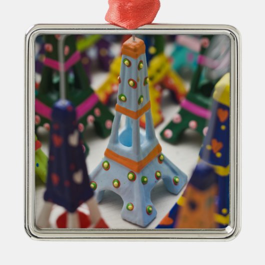 Frankrijk, Parijs, miniatuur Eiffeltorens Metalen Ornament (Voorkant)