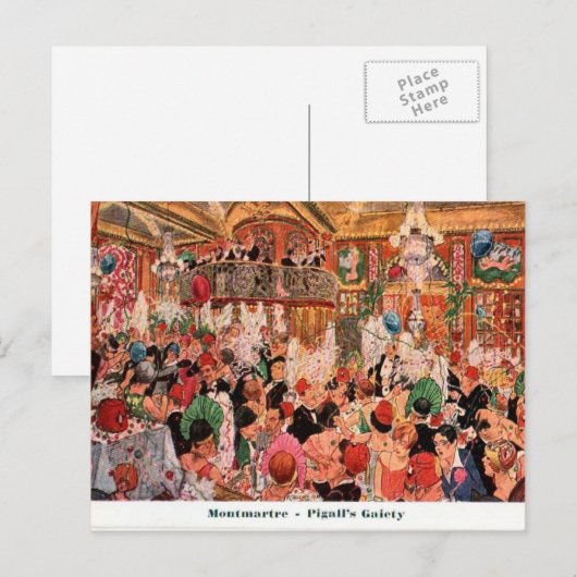 Frankrijk, Parijs, Montmatre, Pigall's Gaiety 1920 Briefkaart (Voorkant / Achterkant)